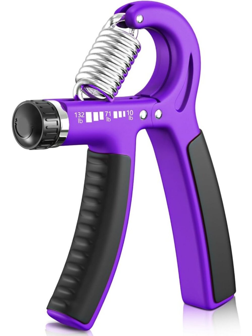 Adjustable Purple Hand Grip Strengthener 10-132 lbs Forearm Exerciser